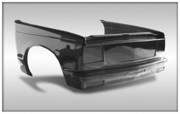 Smooth Steel Roll Pan For 1982-1993 Chevy S-10 / GMC S-15 Truck - Rear Bumper Replacement (Raw Metal Finish)